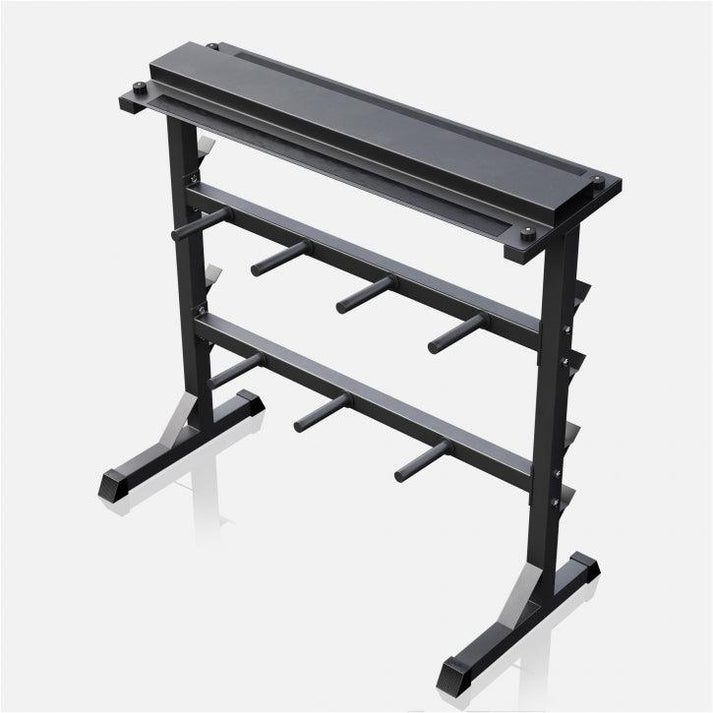 Hållare för viktskivor, skivstång och hantlar (svart)