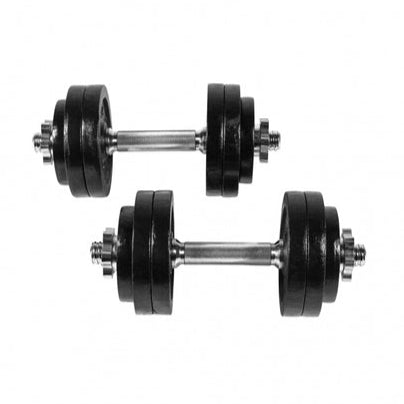 Justerbart hantelset med 2 x 15 kg i järn