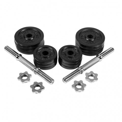 Justerbart hantelset med 2 x 15 kg i järn