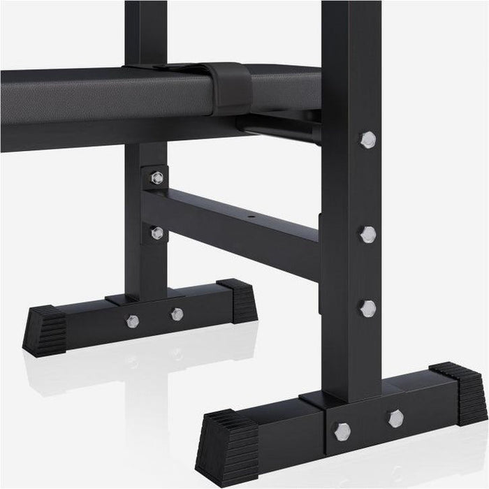 Träningsbänk med bänkpress-ställ svart (Gorilla)