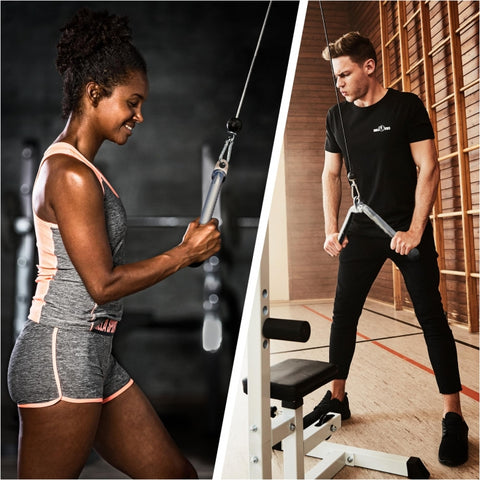 Triceps-V-Grepp med gummiändar