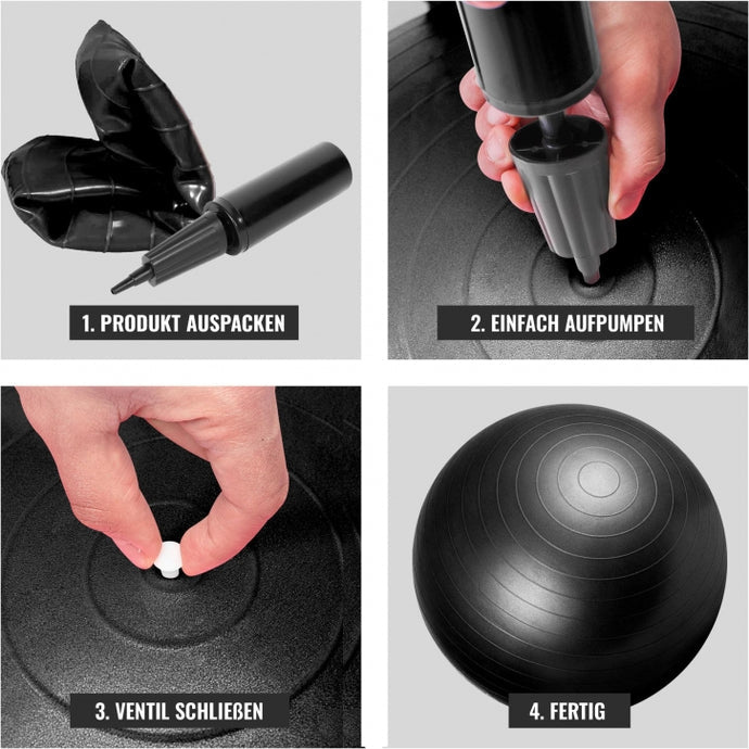 Träningsboll 55 cm (Black Edition) - Nordic Strength