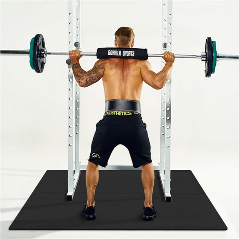 Gorilla Fitnessgolv (set med 6 st.) svart