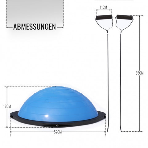Halv boll för balansträning (blå)