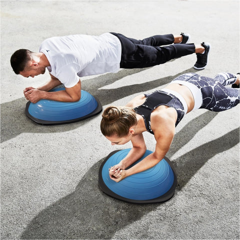 Halv boll för balansträning (blå)