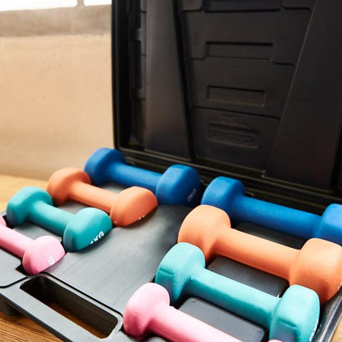 Aerobics hantelset med väska (10 kg)