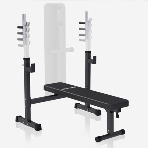 Träningsbänk med ställning i svart