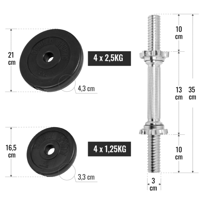 Hantelsätt 20 kg (30 mm)