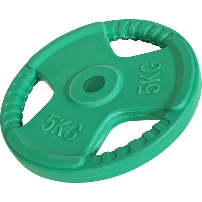 Hantelskiva 30 mm gummi med grepp 5 kg