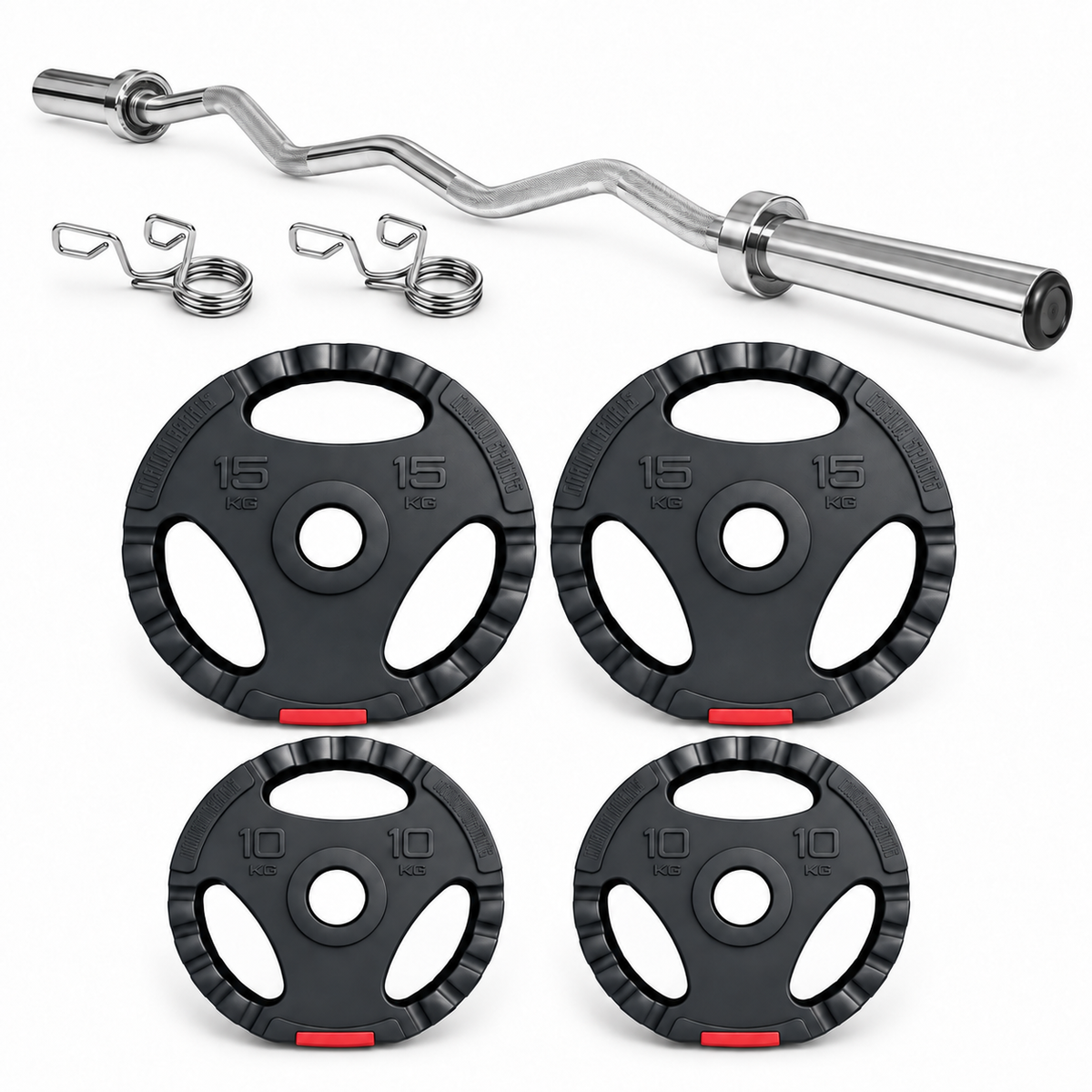 Olympiskt curlstångsset 50 mm med 50 kg vikter