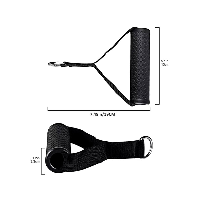 Enhands Kabelgrepp i set - Gummihandtag + 2 Karbinhakar