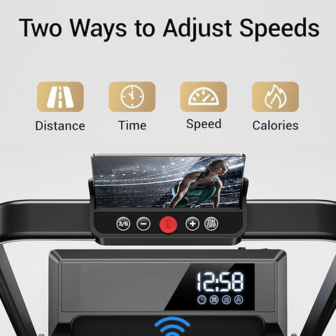 Hopfällbart Walkingpad/Löpband med bygel