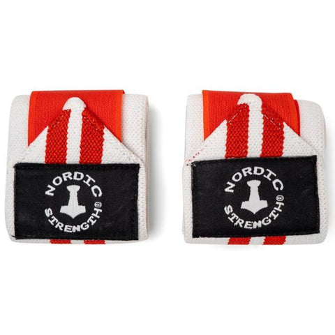 Handledsstöd röd/vit (bomull/elastan)