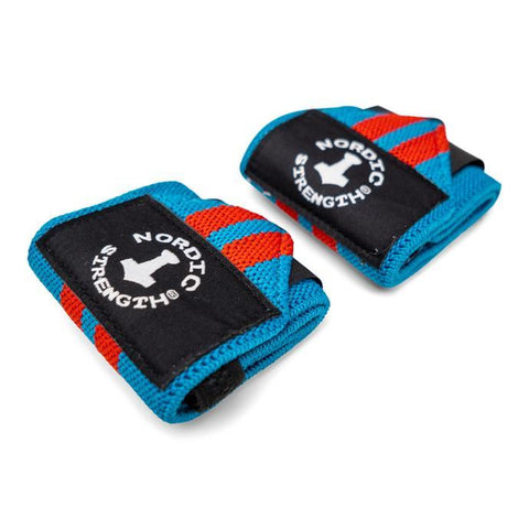 Handledsstöd blå/röd (bomull/elastan) - Nordic Strength