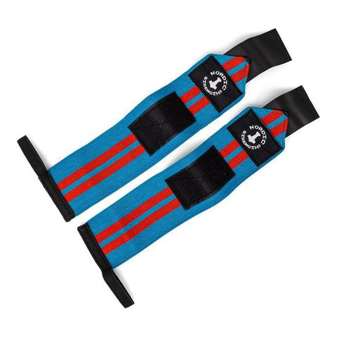 Handledsstöd blå/röd (bomull/elastan) - Nordic Strength