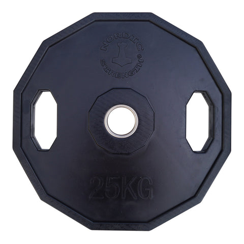 Viktskiva 25 kg - 50 mm Svart/12kantig