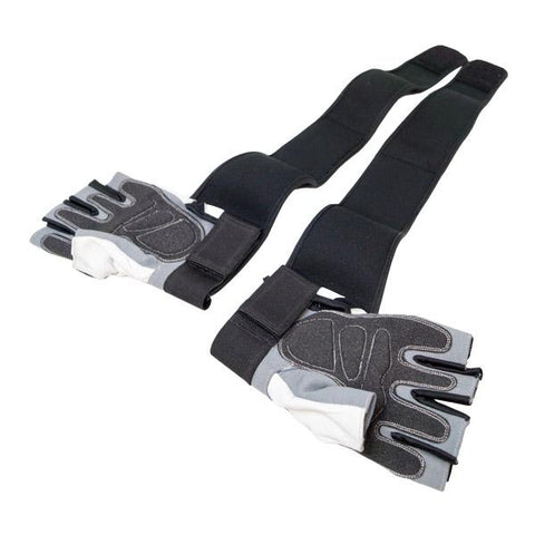 Träningshandskar med handledsstöd i svart/vitt från Nordic Strength