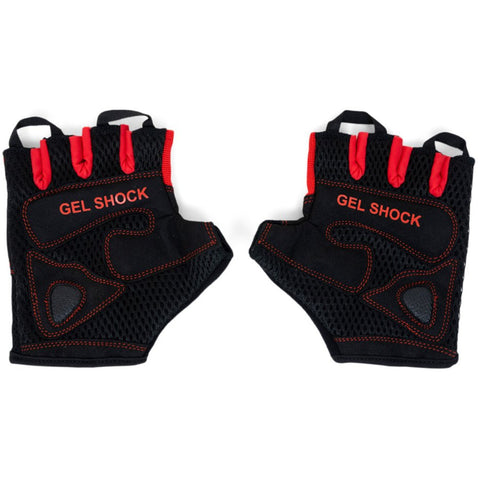 Röd-svarta träningshandskar "Gel Shock" från Nordic Strength (XL)