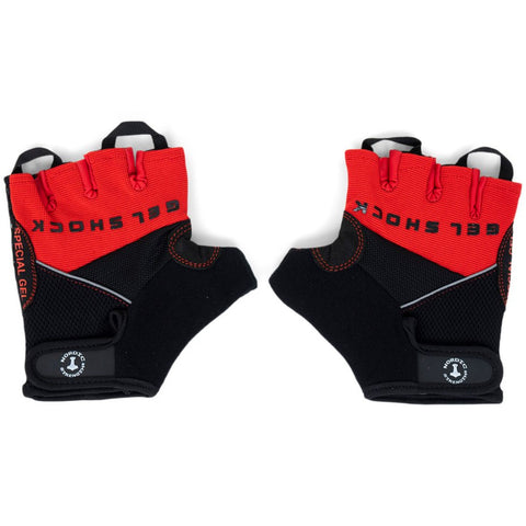 Röd-svarta träningshandskar "Gel Shock" från Nordic Strength (XL)