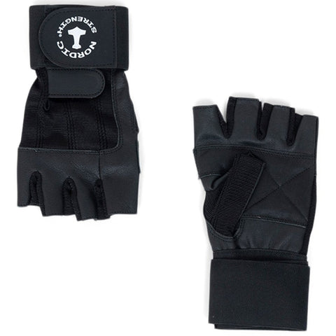 Träningshandskar med dubbel stängning i svart från Nordic Strength