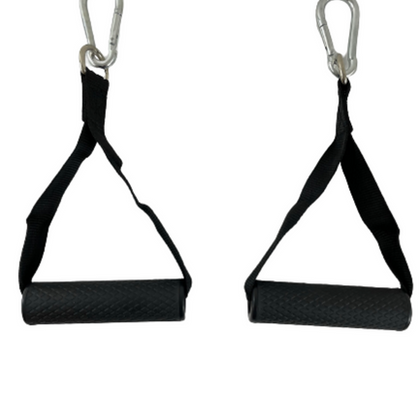 Enhands Kabelgrepp i set - Gummihandtag + 2 Karbinhakar