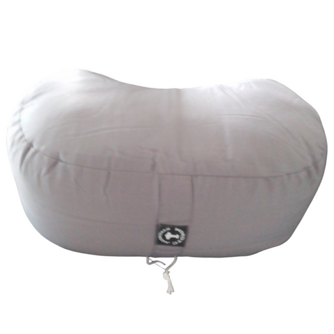 Meditationskudde grå (halvmåne) - Nordic Strength