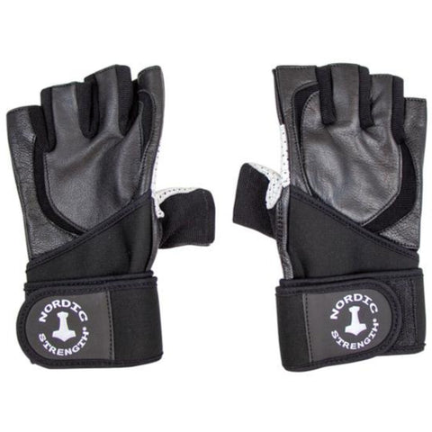 Träningshandskar med handledsstöd och gummigrepp (Nordic Strength)