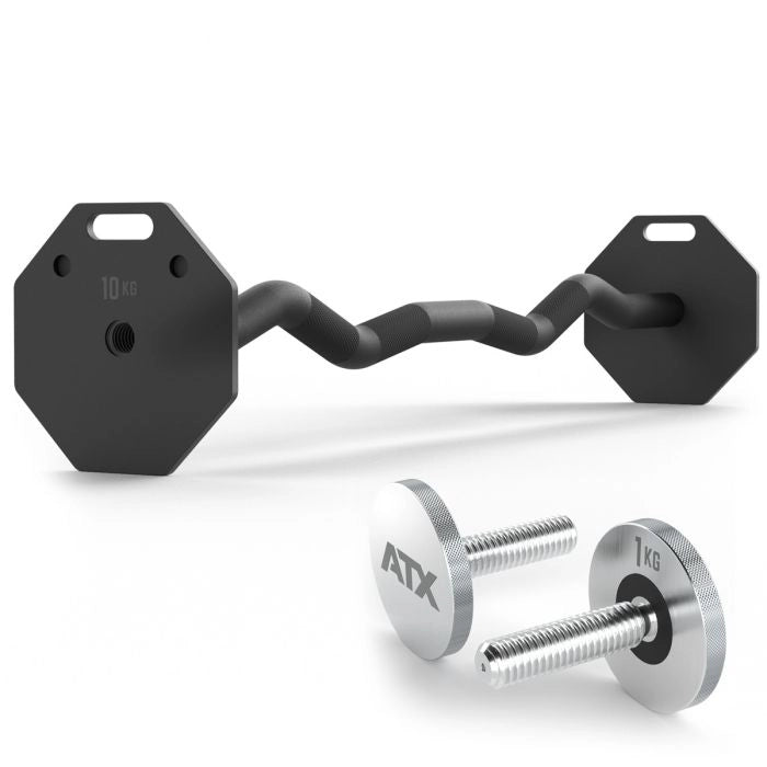 ATX® OCTA Dumbbells SZ-Stång – Professionell EZ-stång för ATX® Octa-hantelsystem