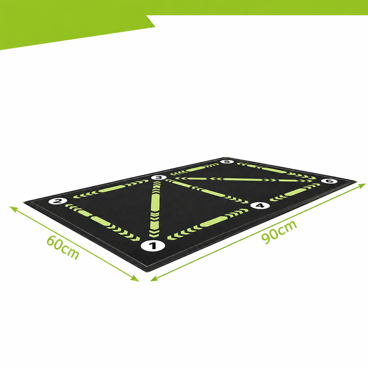 Fotbollsträningsmatta 90 x 60 cm – dribbling, teknik och koordination