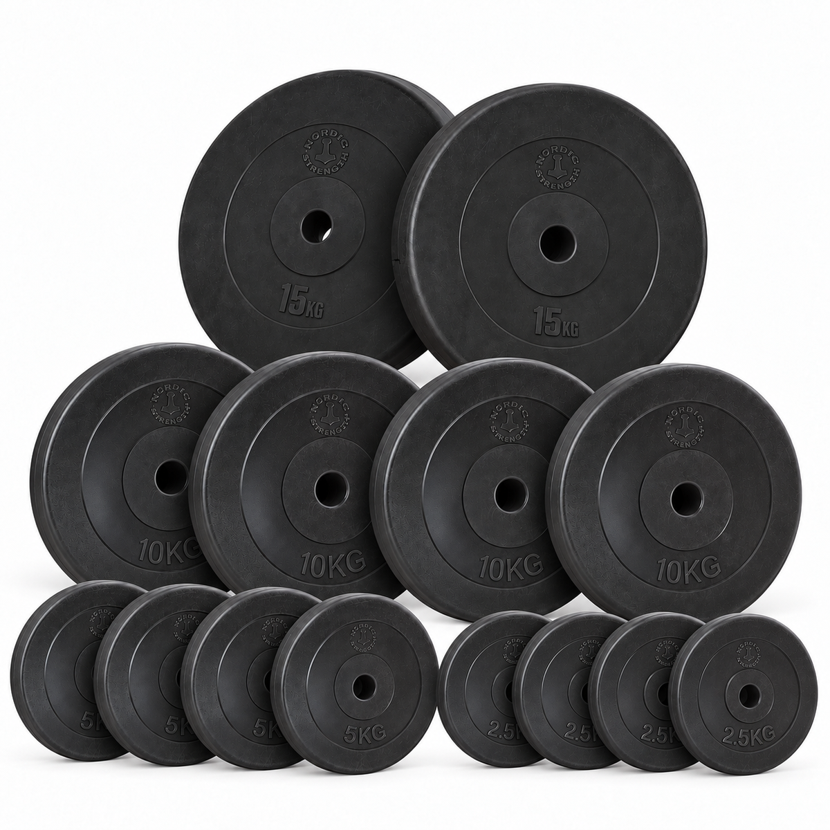 Viktskivspaket 100 kg i hårdplast | 30 mm