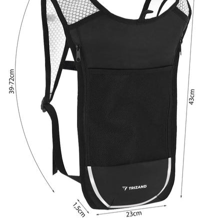 Löparryggsäck med vätskebehållare 2 liter