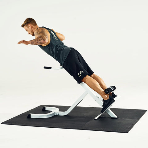 Rygg- och magtränare hyperextensionbänk