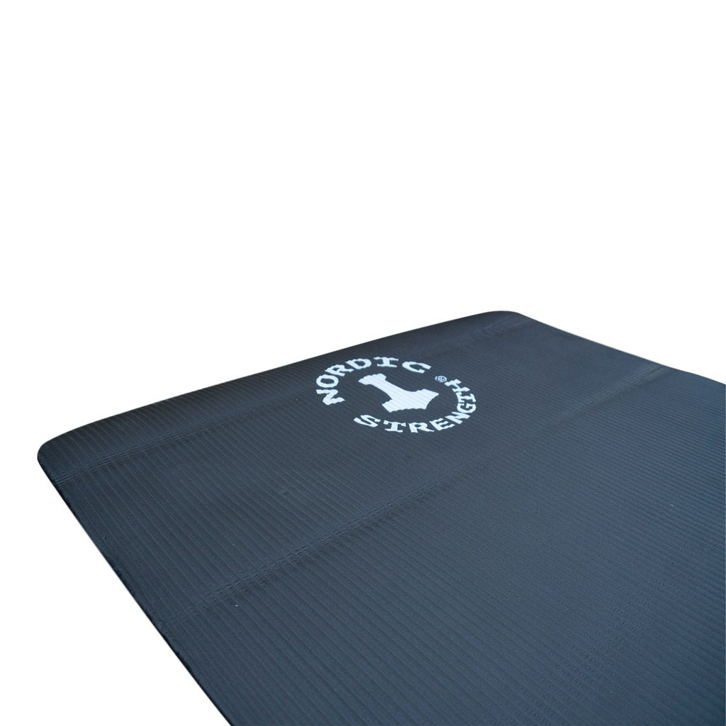 XL träningsmatta med bärrem svart (190 x 100 x 1,5 cm)