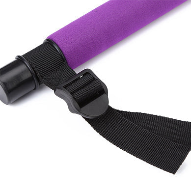Pilates bar med justerbara remmar och 6 elastiska band