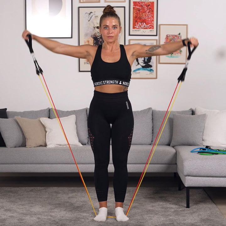 Träningsband med handtag - Komplett hemmaträning set PRO