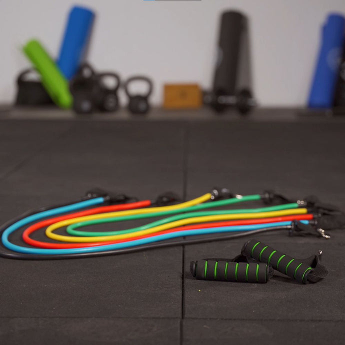 Träningsband med handtag - Komplett hemmaträning set PRO