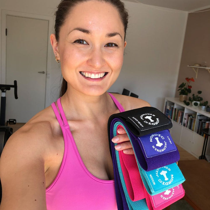 Booty Band 4-pack - Träningsband i bomull/elastan