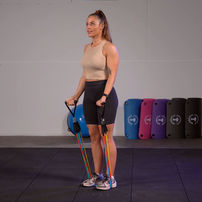 Träningsband med handtag - Komplett hemmaträning set PRO