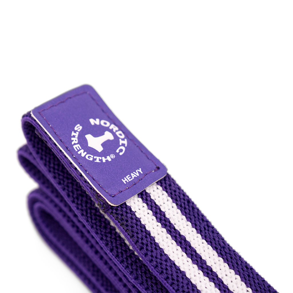Strength band i bomull/elastan - Hård & Lila (15-27 kg)