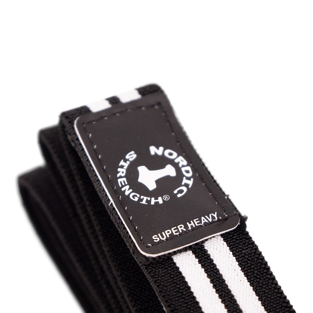 Strength band i bomull/elastan - Extra hård & svart (20-31 kg)