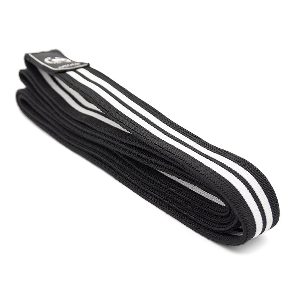 Strength band i bomull/elastan - Extra hård & svart (20-31 kg)