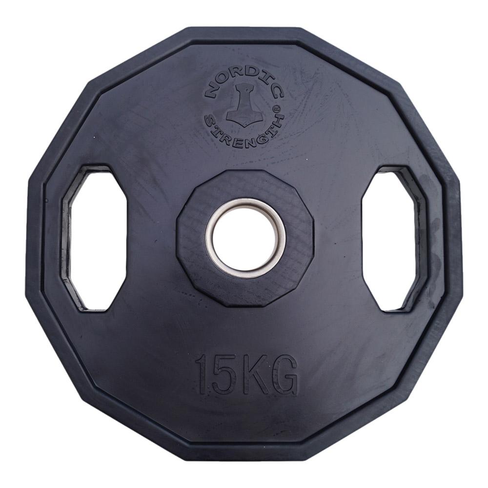 Viktskiva 15 kg - 50 mm Svart/12kantig