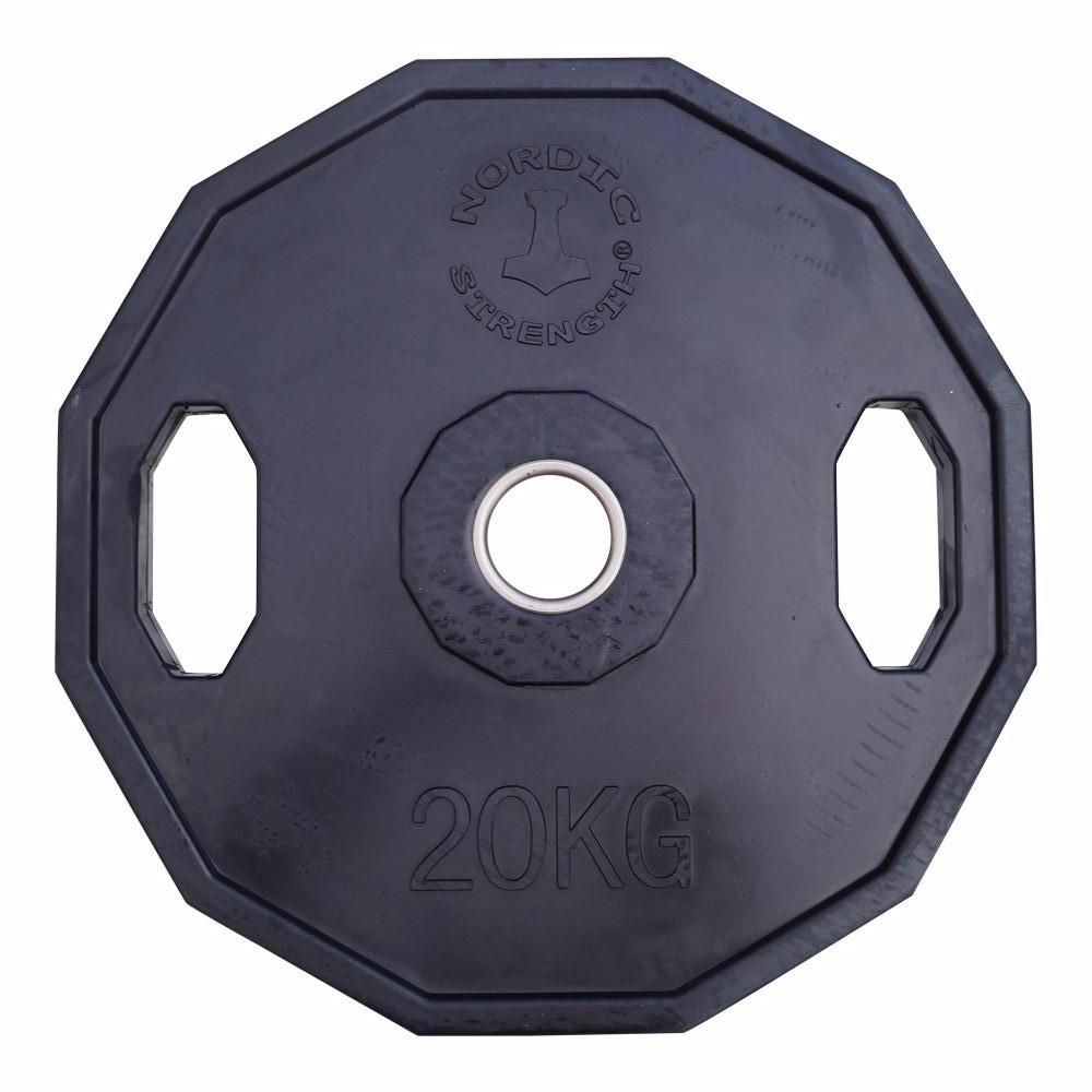 Viktskiva 20 kg - 50 mm Svart/12kantig