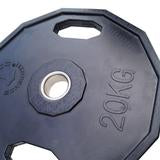 Viktskiva 20 kg - 50 mm Svart/12kantig