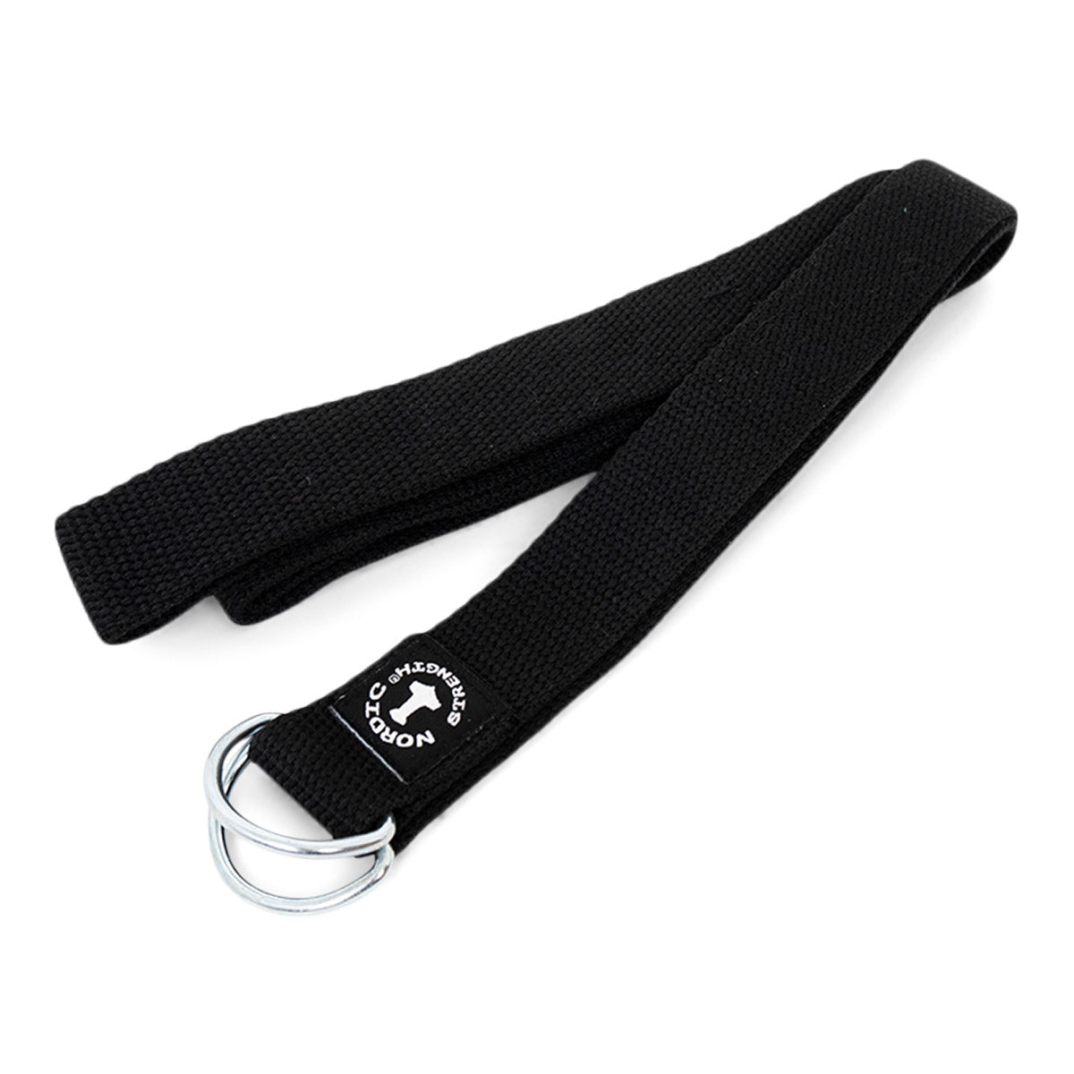 Yogabälte med metallspänne i svart