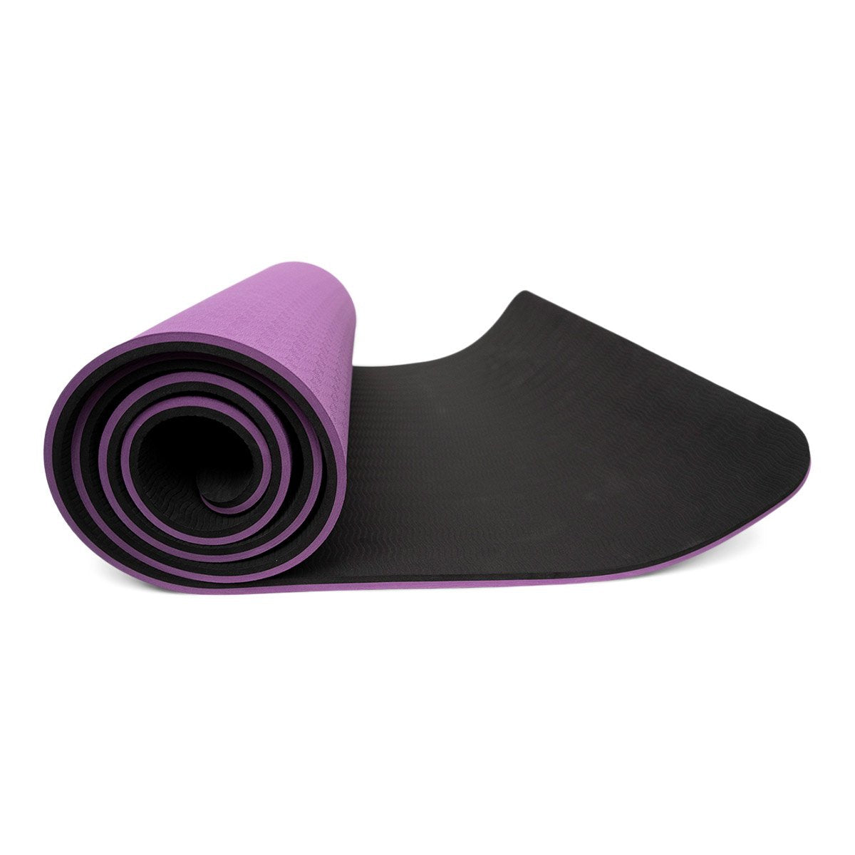 Yogamatta 10 mm (Svart / Lila + bärrem) - Nordic Strength