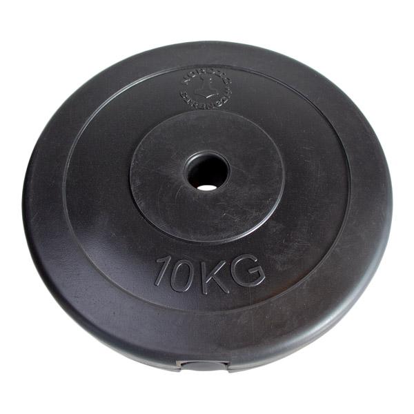 Viktskiva i hård plast 10 kg (30 mm)