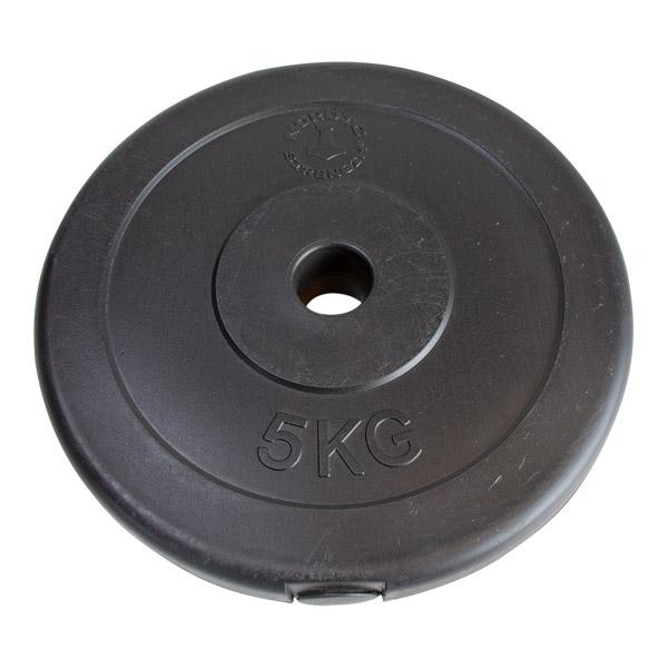 Viktskiva i hård plast 5 kg (30 mm)
