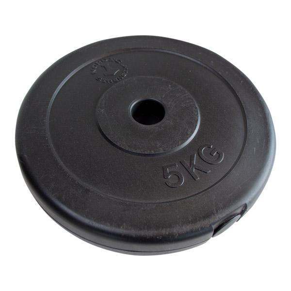 Viktskiva i hård plast 5 kg (30 mm)