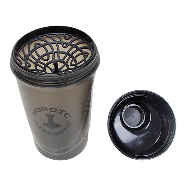 Shaker till proteinpulver m.m. (Svart) - Nordic Strength
